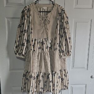 Striped and Floral Womens Oddy Dress